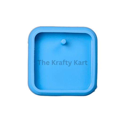 Square Curve Keychain Blue Mould