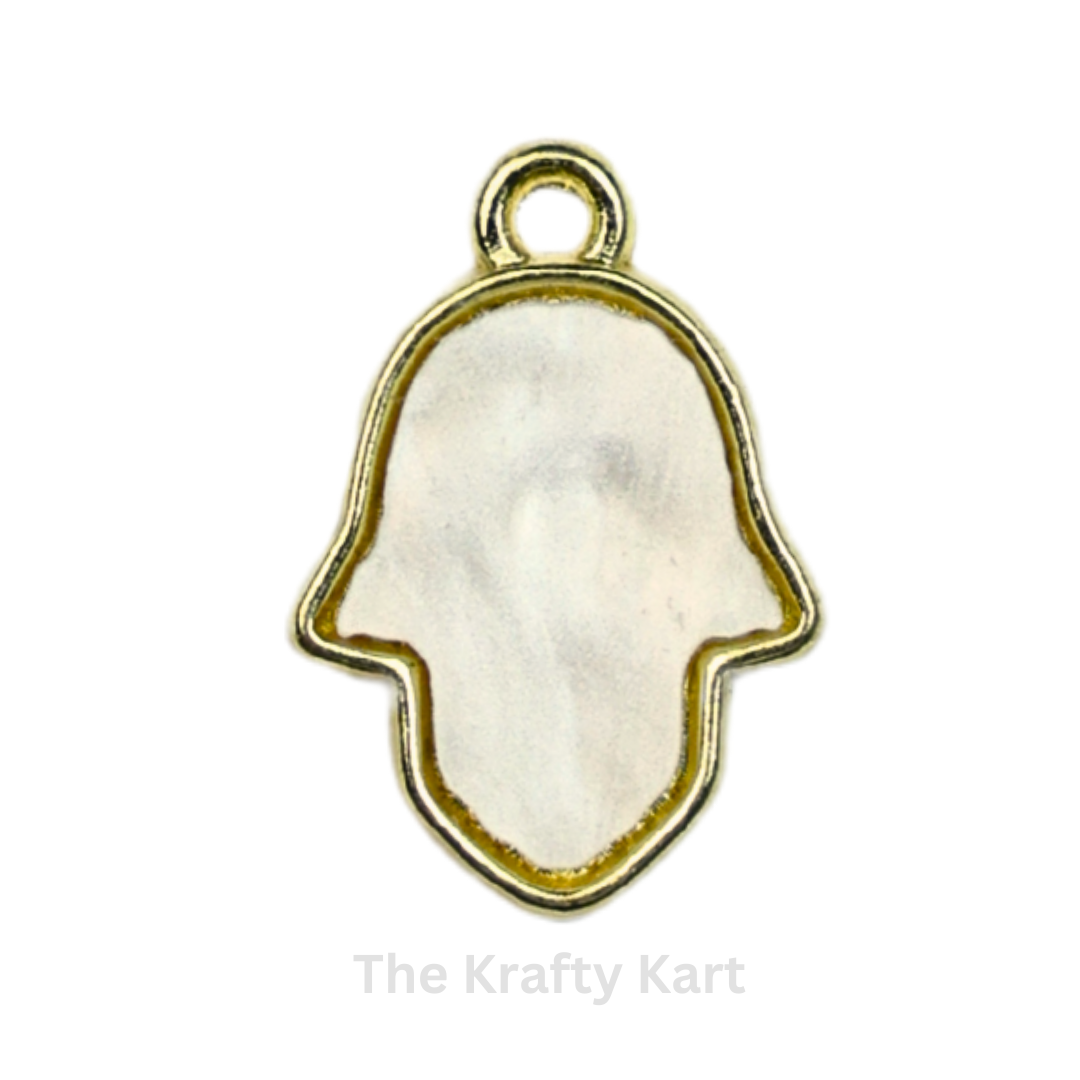 Mother Pearl Hamsa Charm