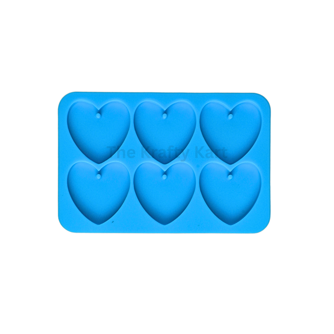 6 IN 1 Heart Blue Mould