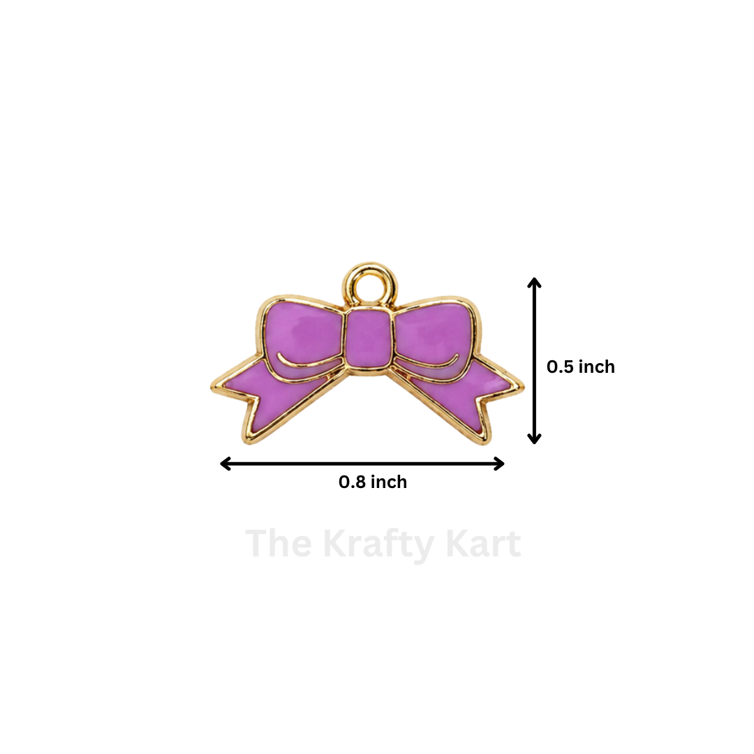 Anti-Tarnish Bow Charm Pendant (I)