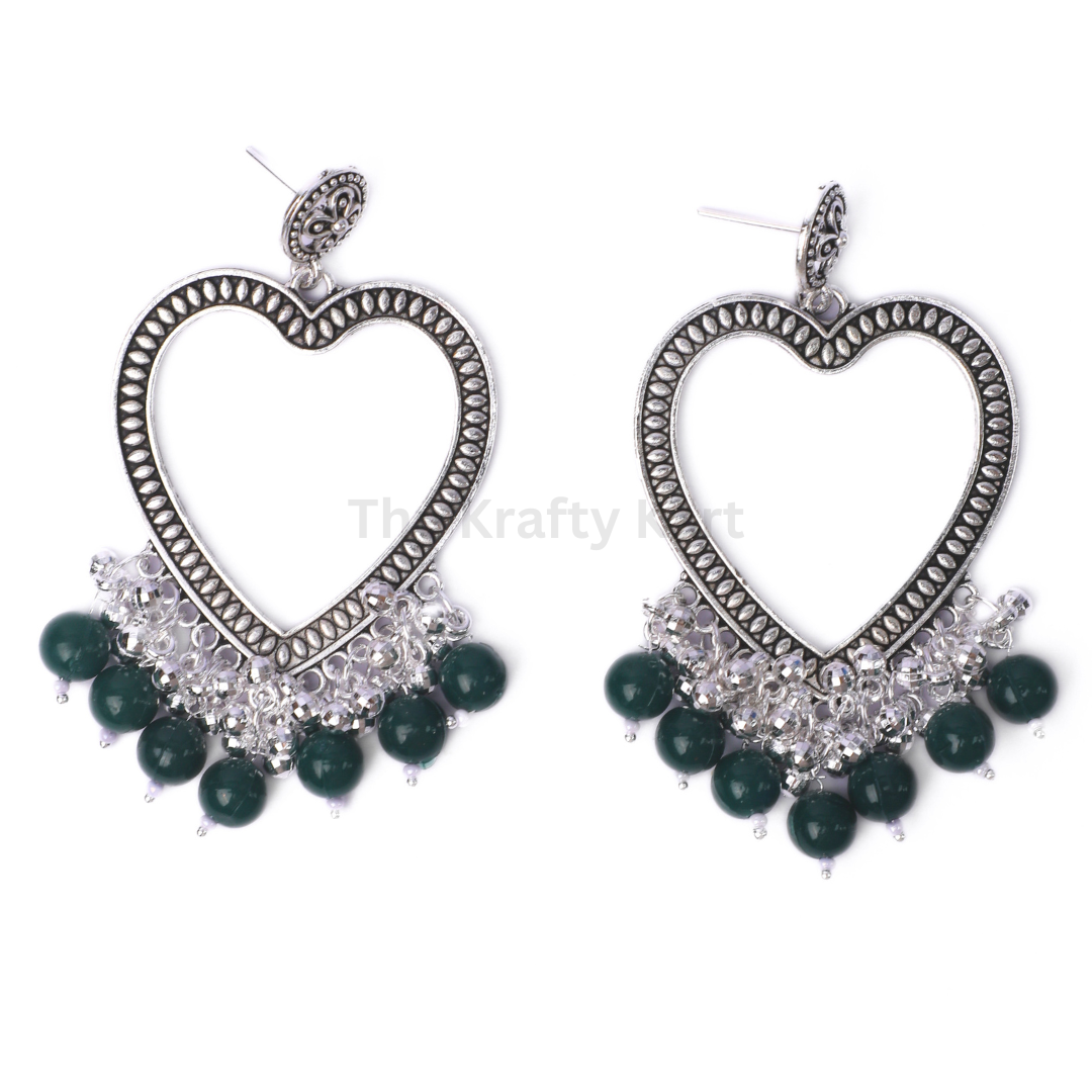 Colourful Heart Resin Jhumka