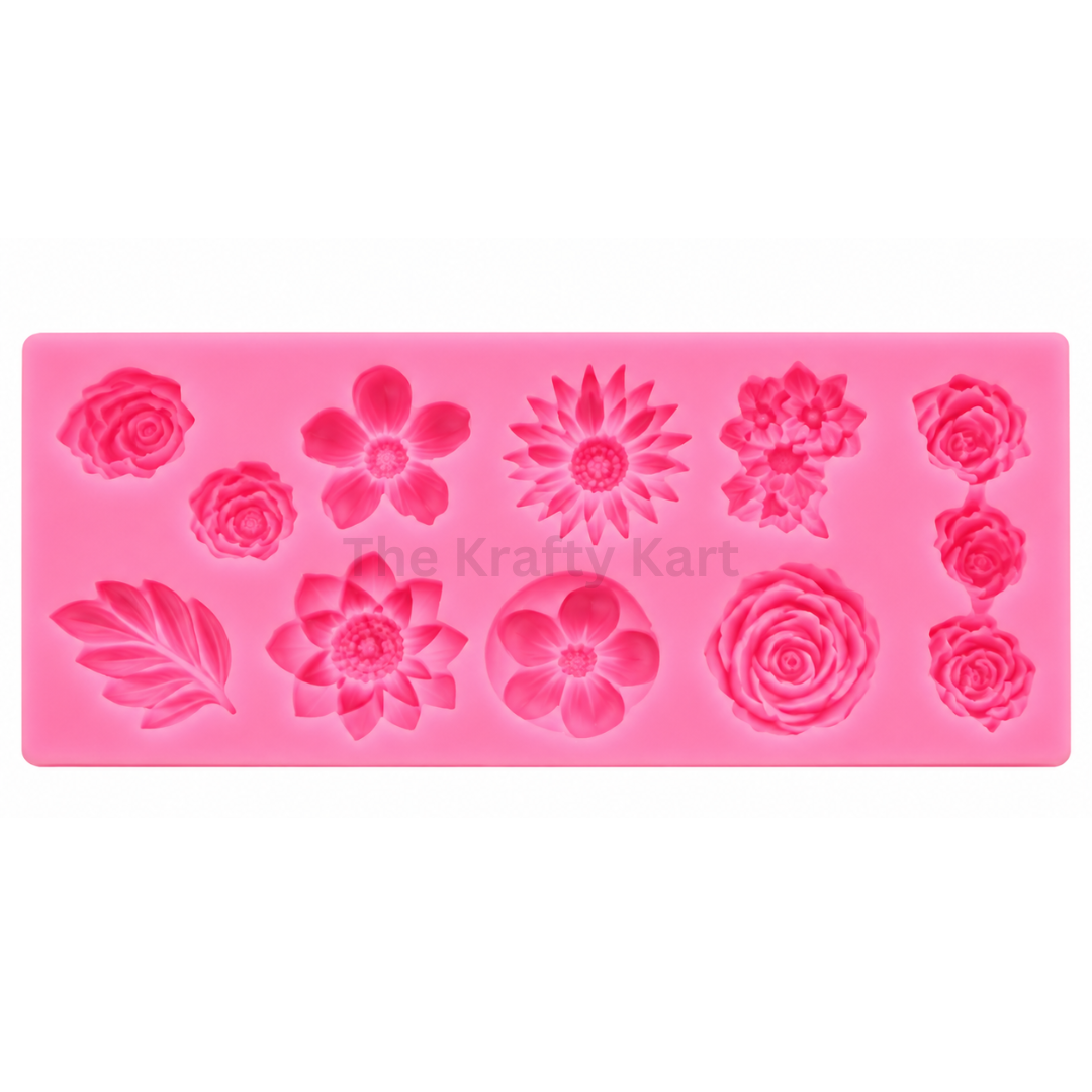 12 Cavity Flower Candle Mould