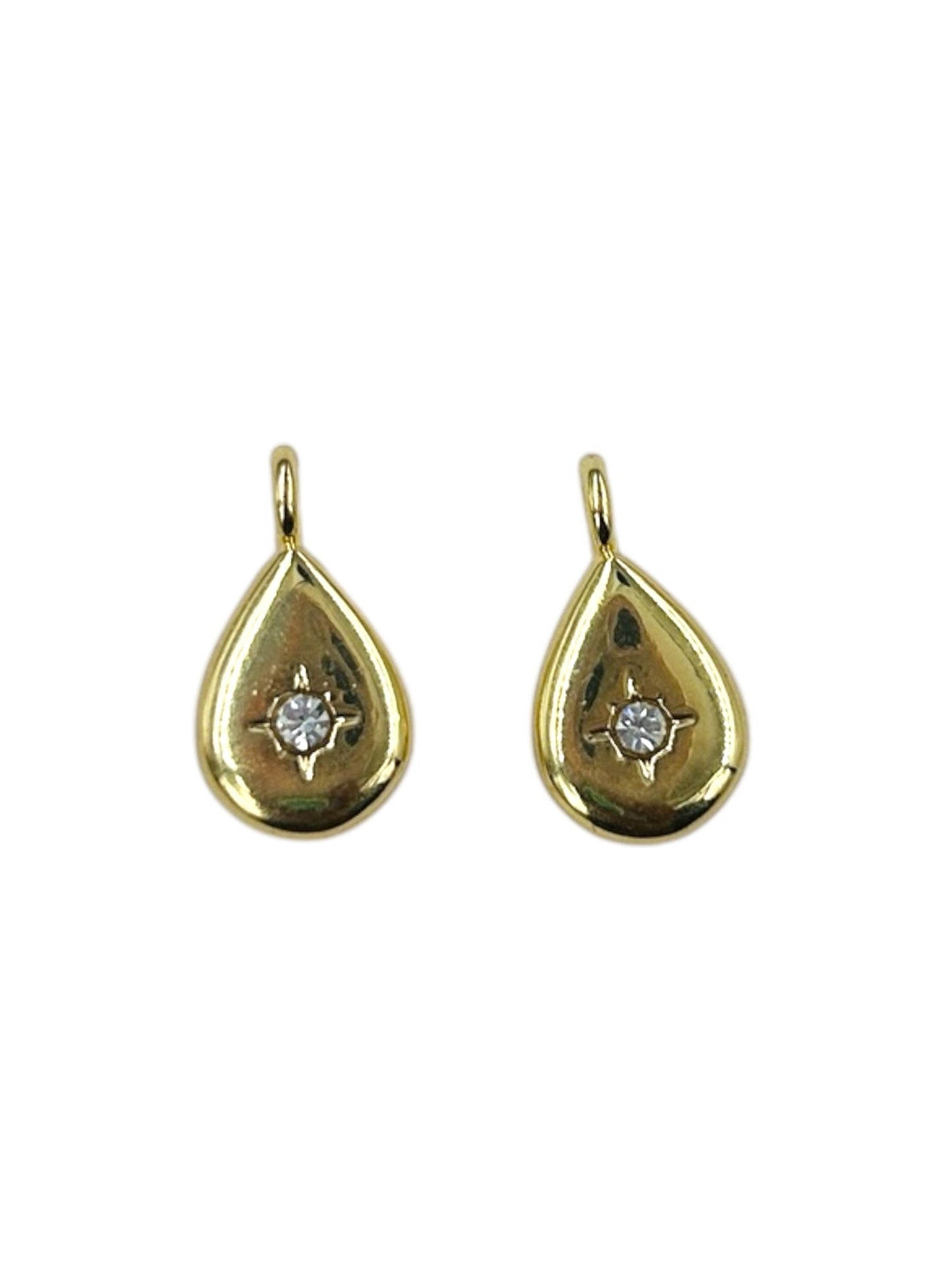 ANTI-TARNISH OVAL POINTED CHARM PENDANT