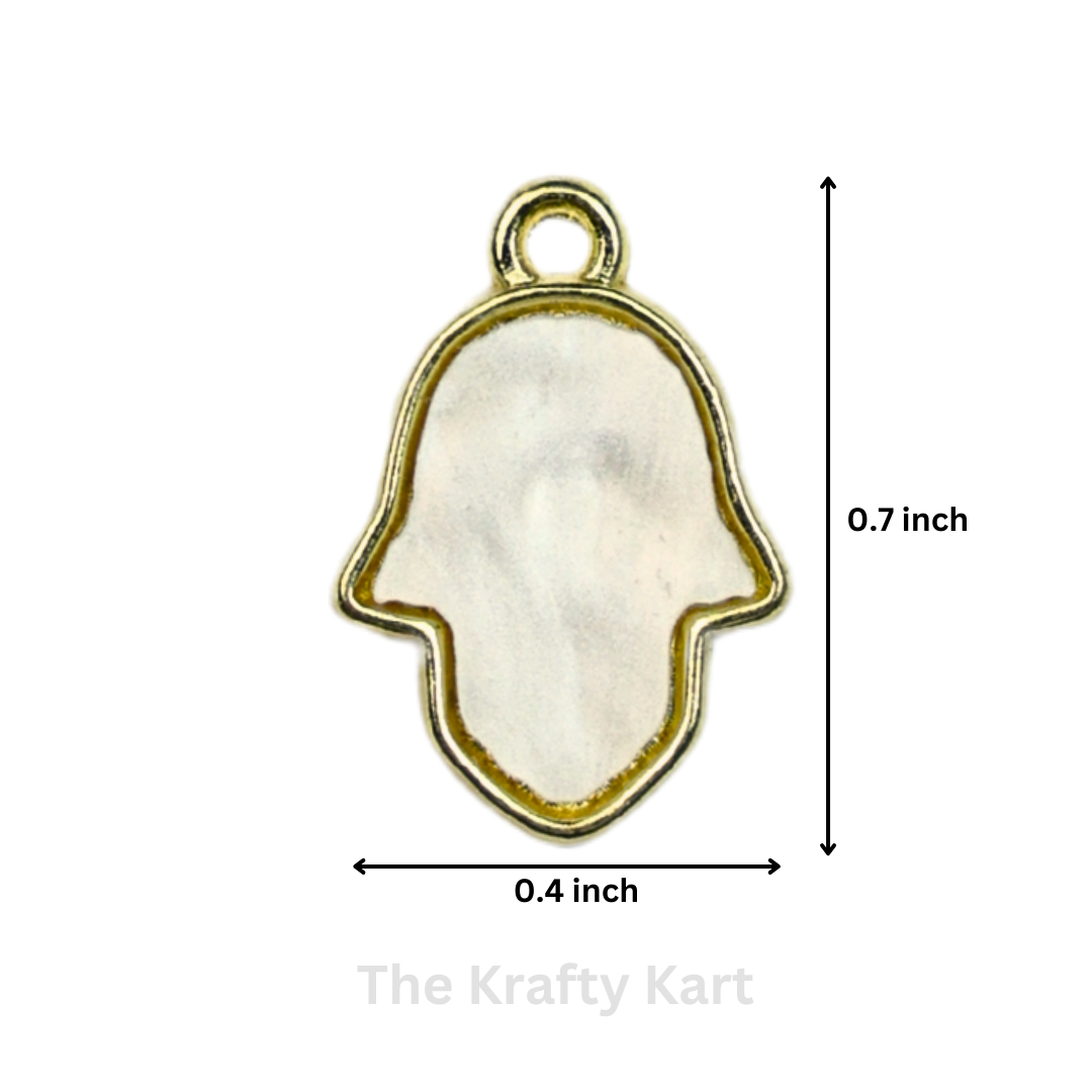Mother Pearl Hamsa Charm
