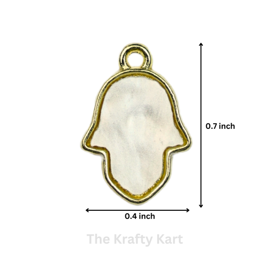 Mother Pearl Hamsa Charm