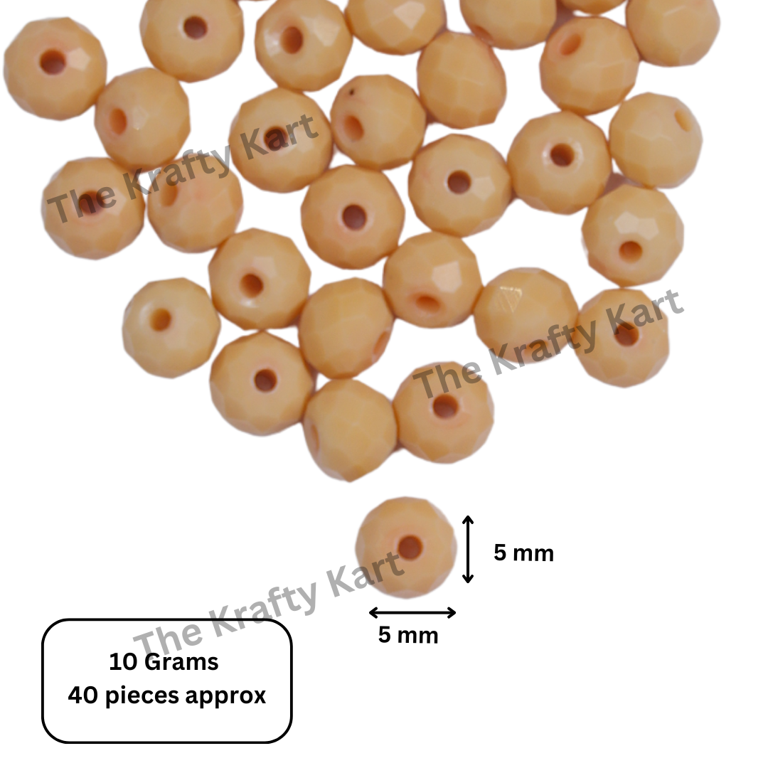 Diamond Round Beads (6mm)
