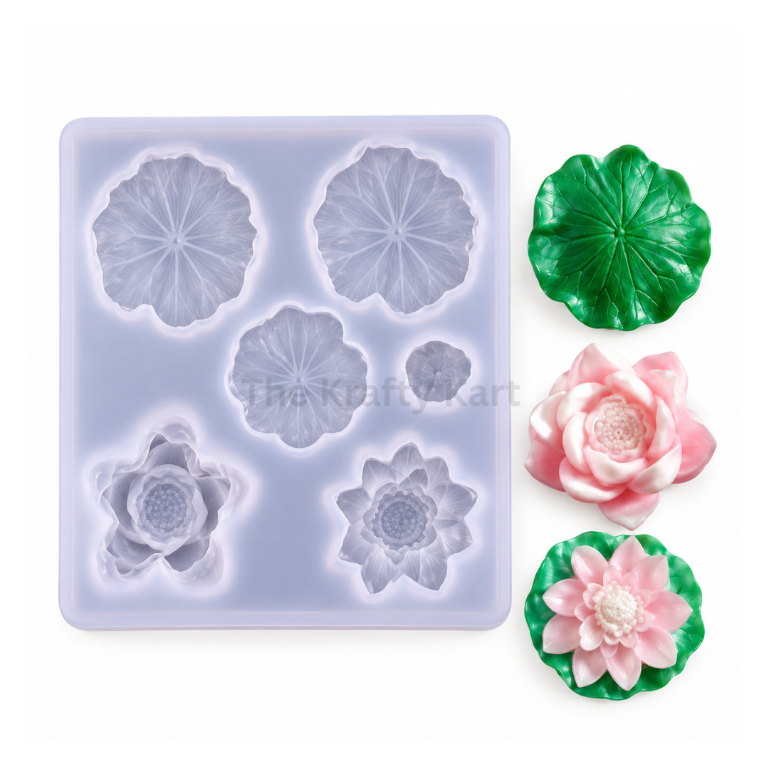 6 Cavity Leaf & Flower Candle Mould