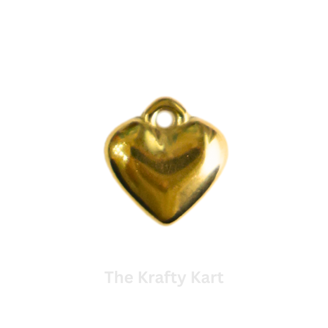 Anti-Tarnish Heart Charm Pendant (G)