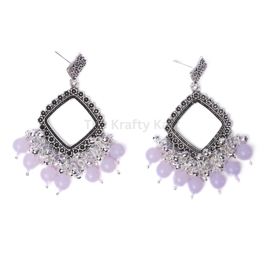 Colourful Square Resin Jhumka