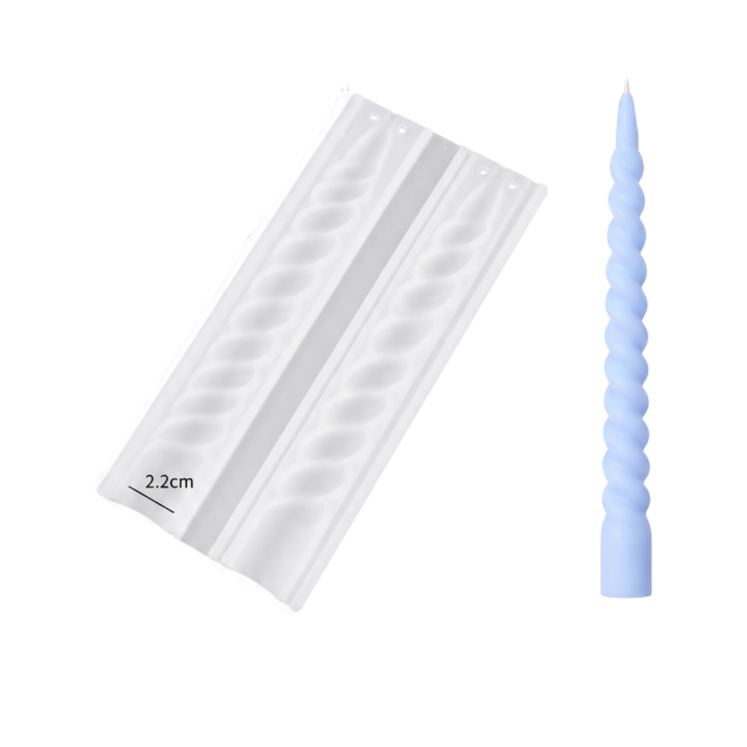 Twisted Spiral Taper Candle Mould