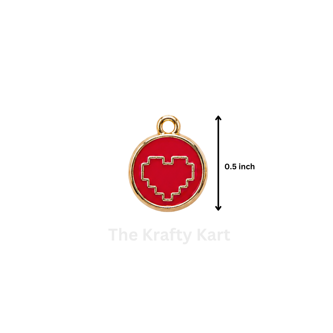 Anti-Tarnish Heart Charm Pendant (O)