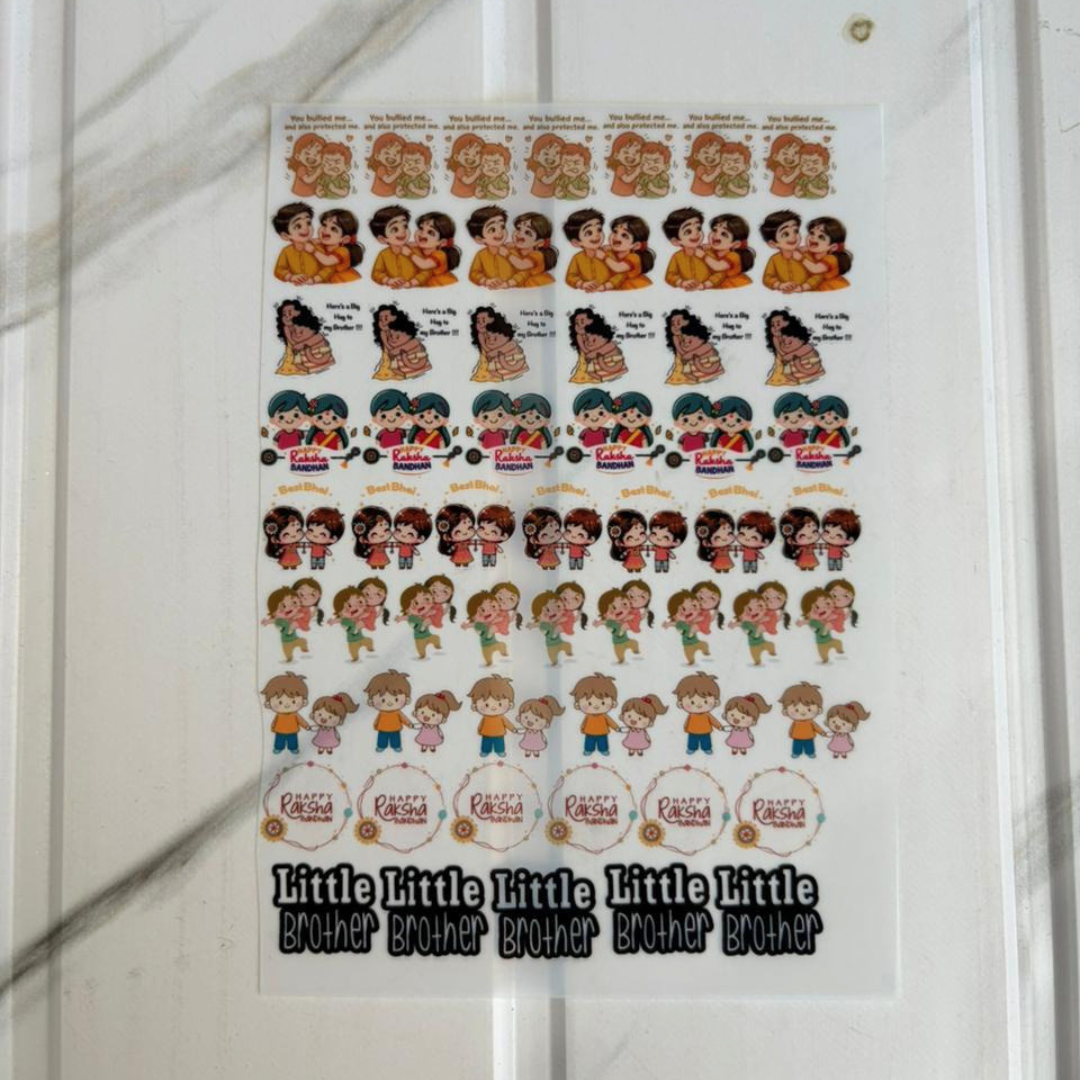 A6 Rakhi Insert Sheet - (Brother & Sister)(B)