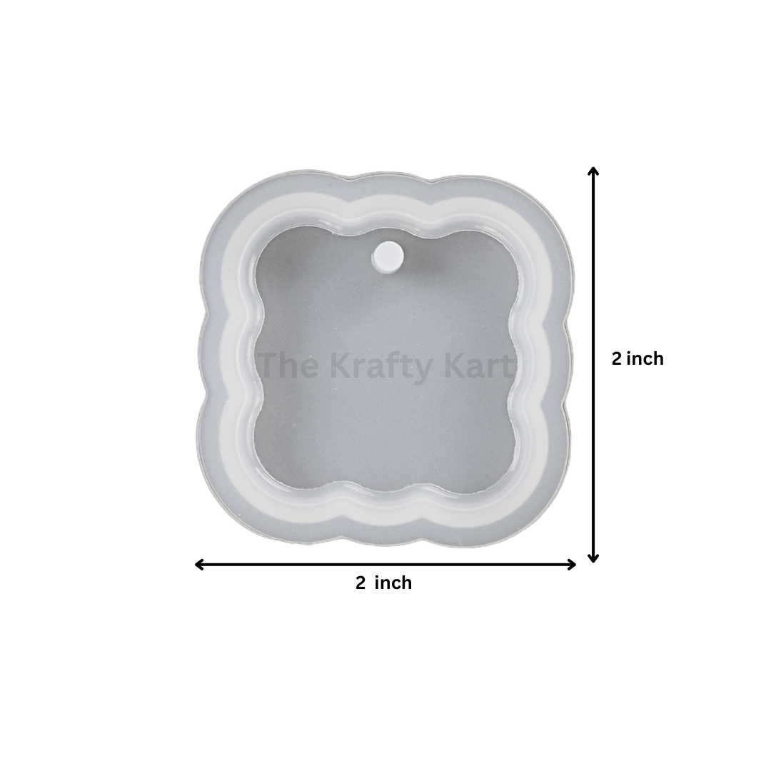 Zigzag Square Border Keychain Mould