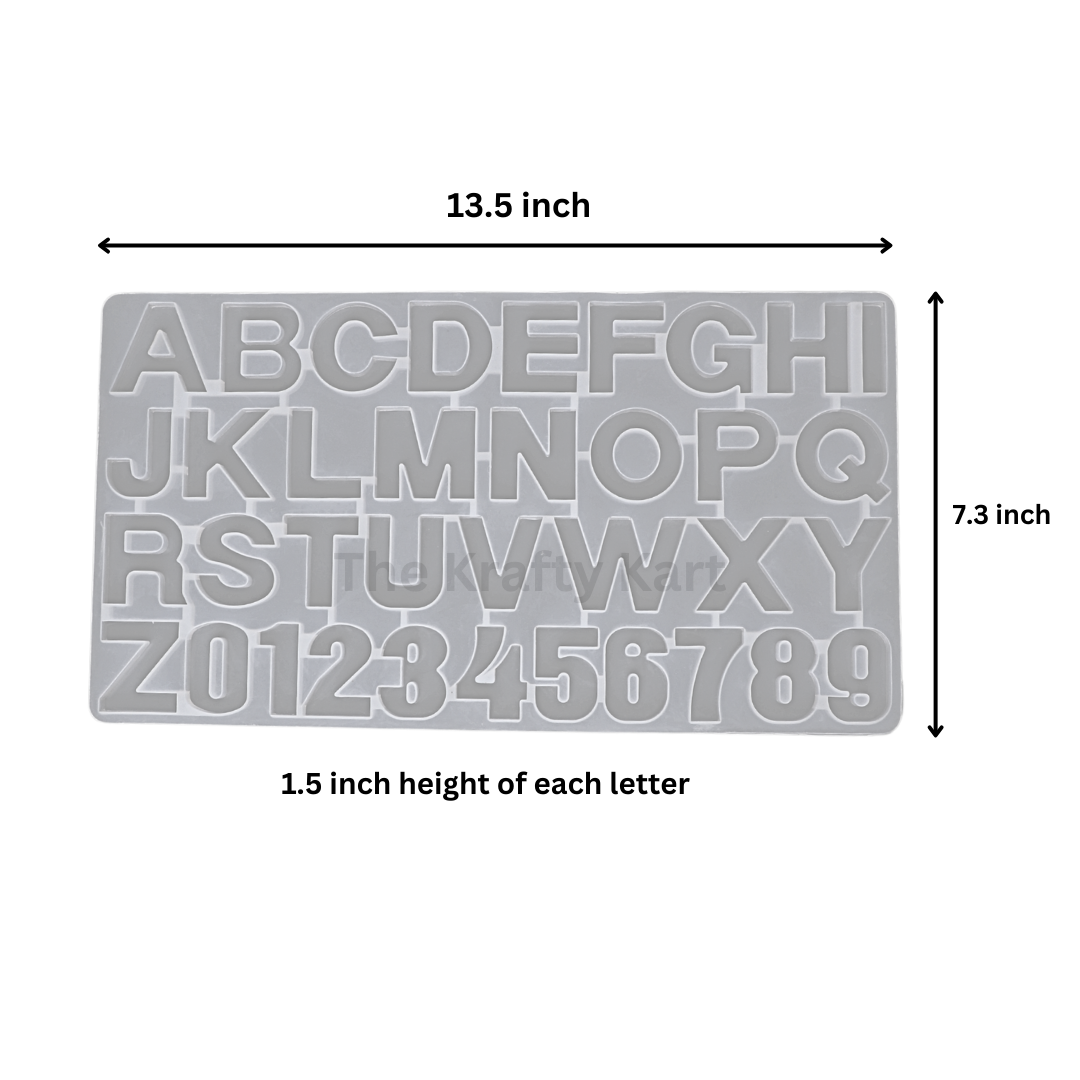 Front Pouring Alphabet Without Holes Mould