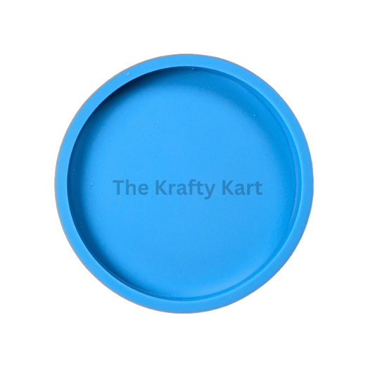 Round Border Keychain Blue Mould