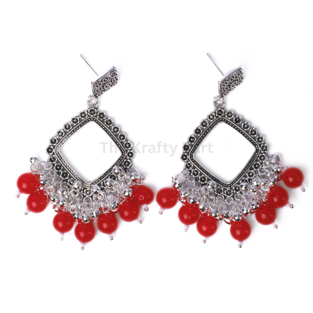 Colourful Square Resin Jhumka