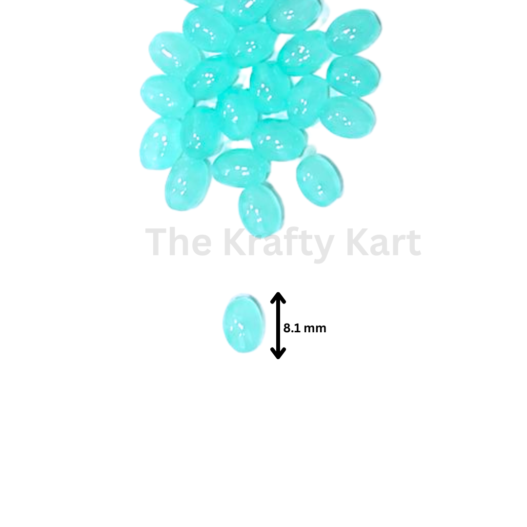 Oval Colourful Rakhi Moti (8mm)