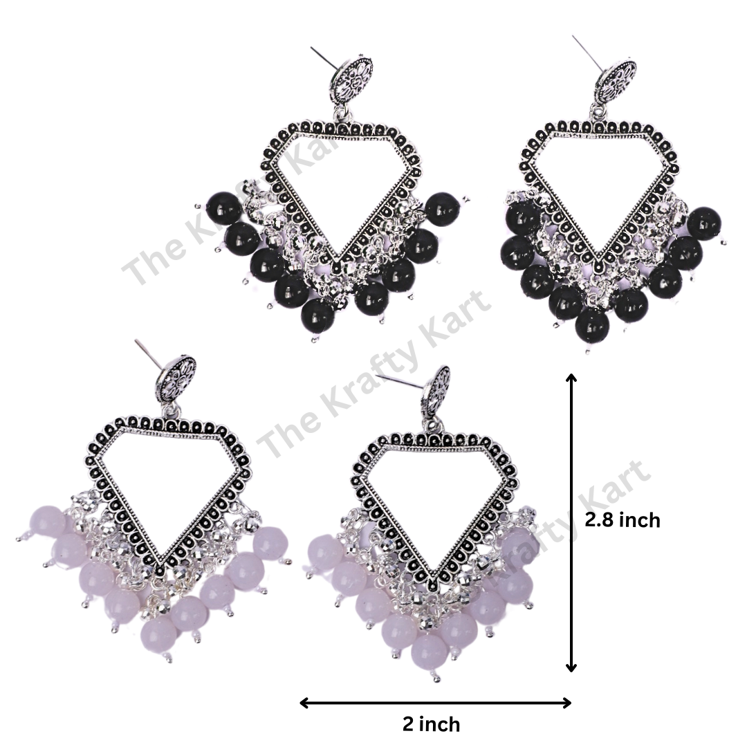 Colourful Diamond Resin Jhumka