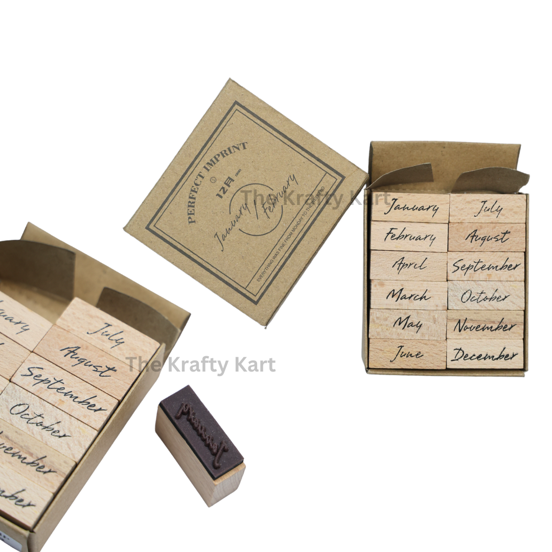 Wooden Stamp Month