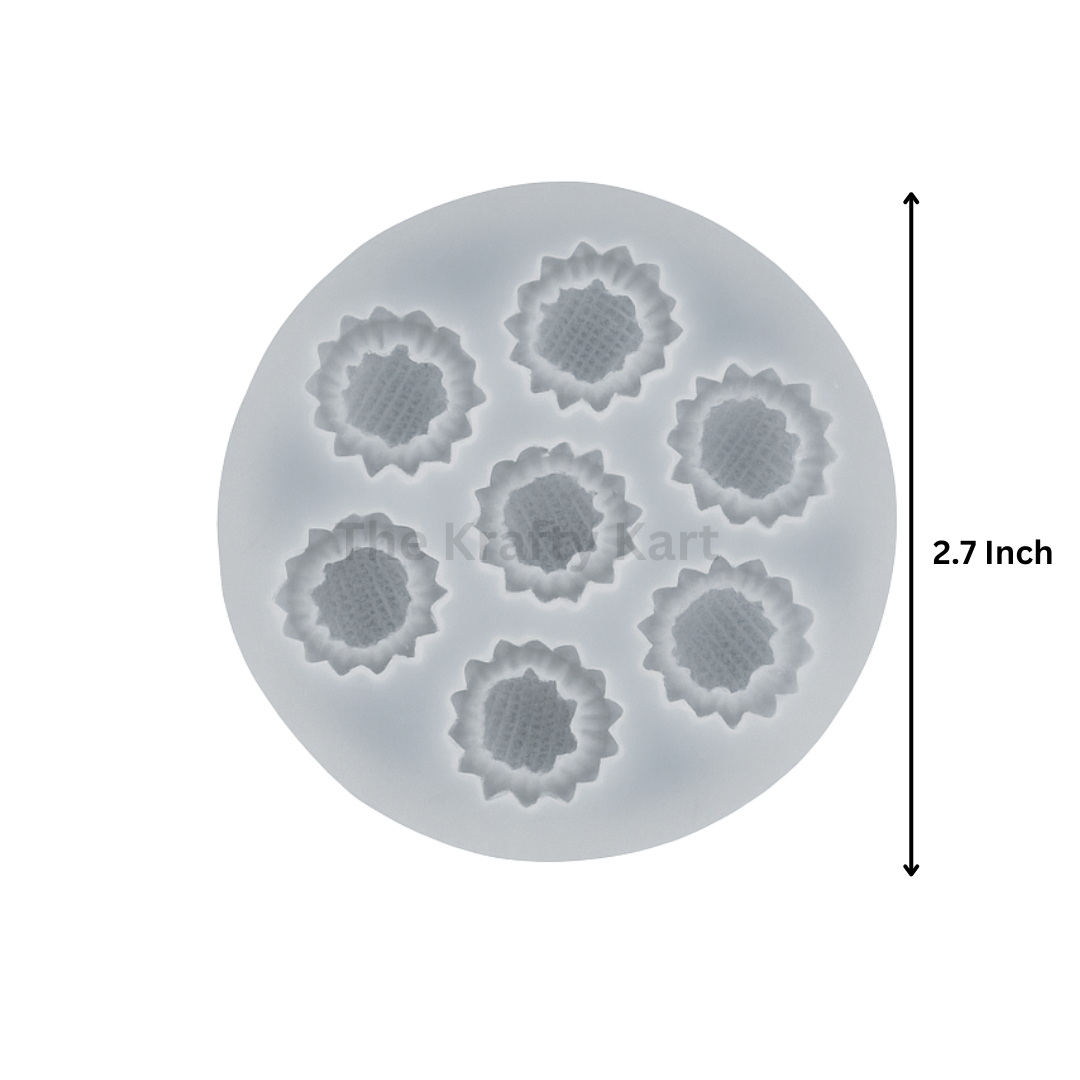 6 Cavity 3D Sunflower Handmade Candle Mould