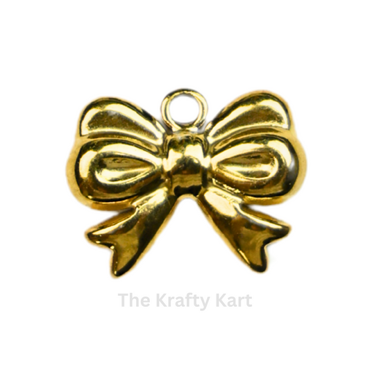Anti-Tarnish Bow Charm Pendant (F)
