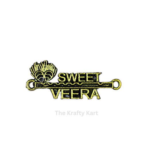Golden Rakhi Charm - Sweet Veera