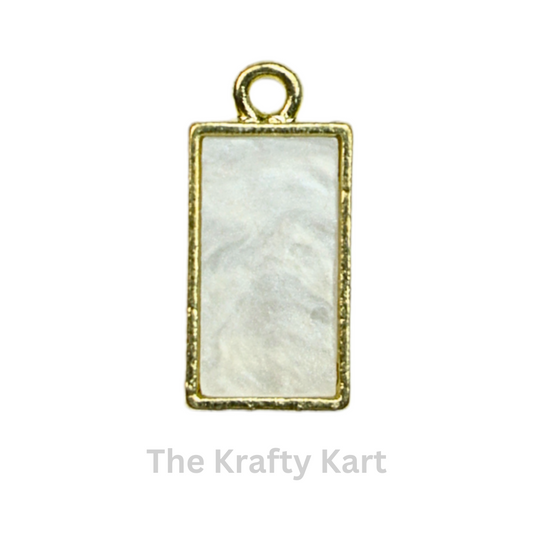 Mother Pearl Rectangle Charm