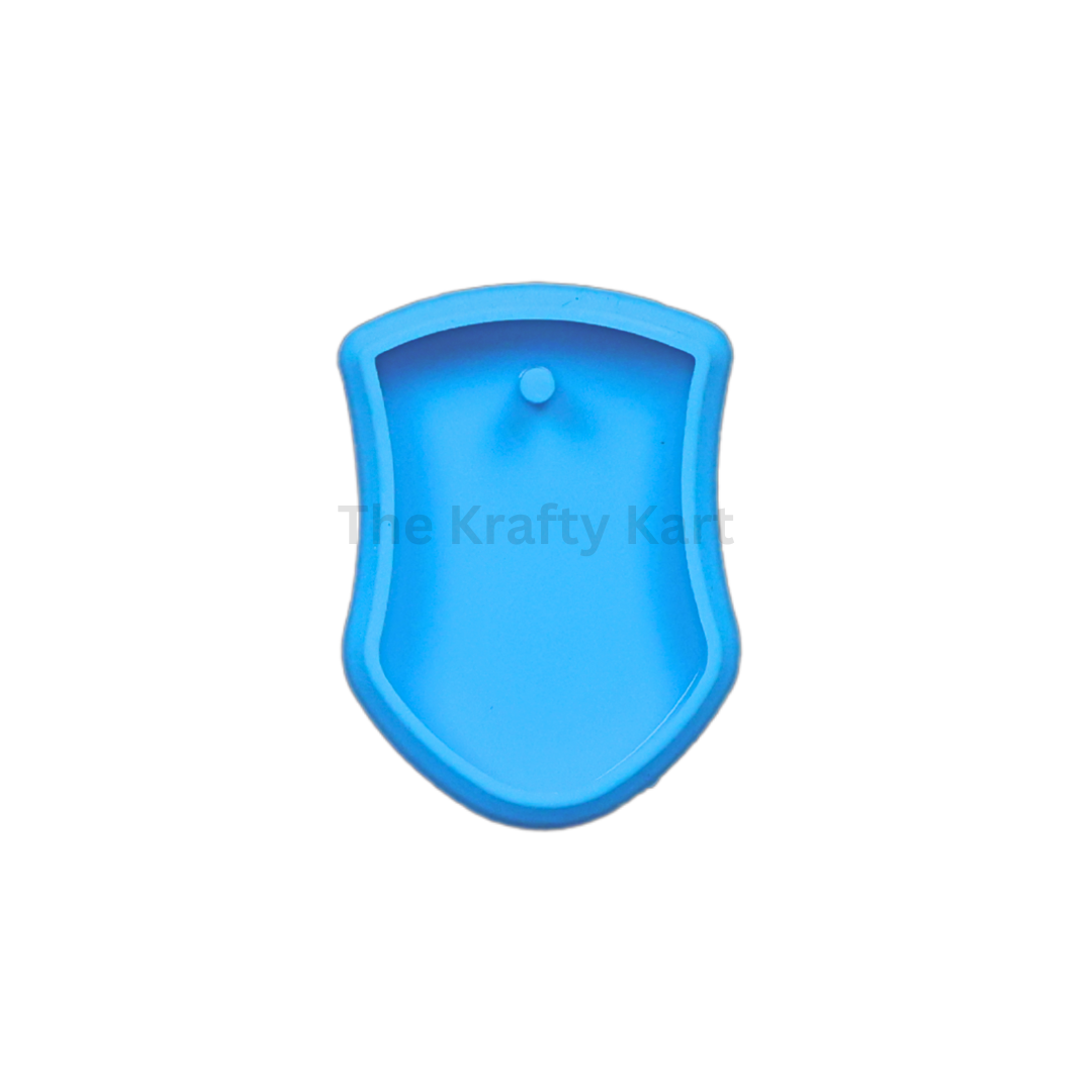 Badge Curve Keychain Blue Mould