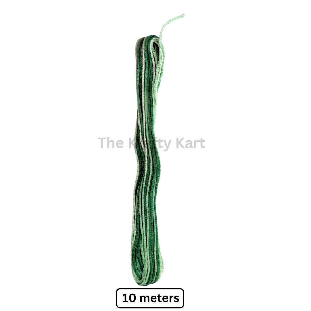 Rakhi Thread - Dark Green & White