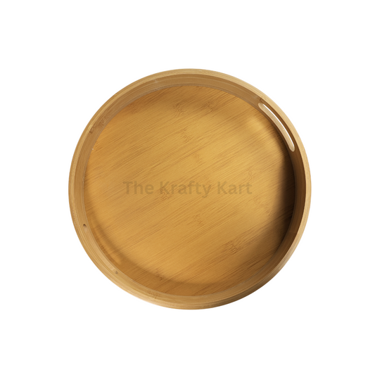 Round Wooden Tray