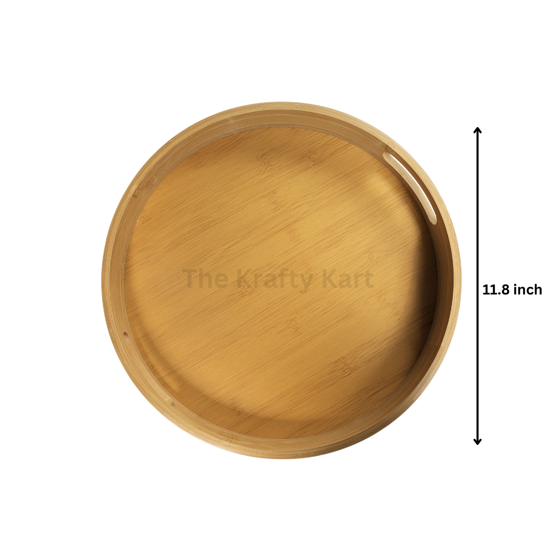 Round Wooden Tray
