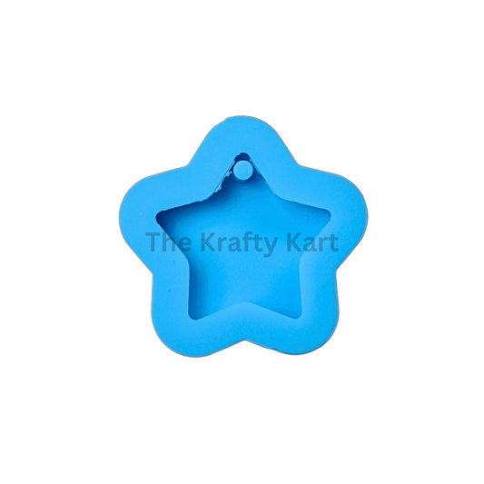 Star Border Keychain Blue Mould