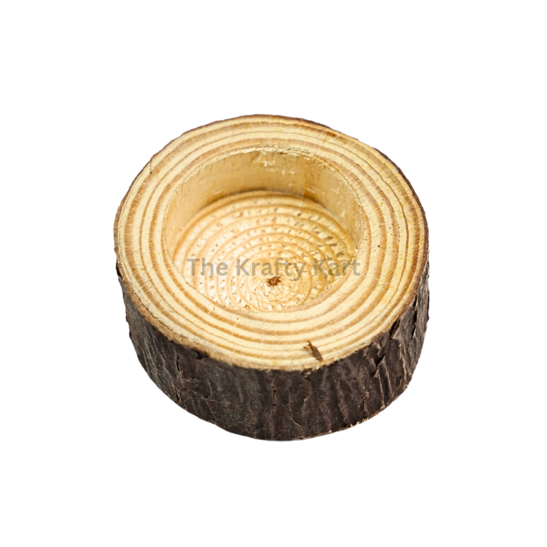 Round Wooden Candle Stand
