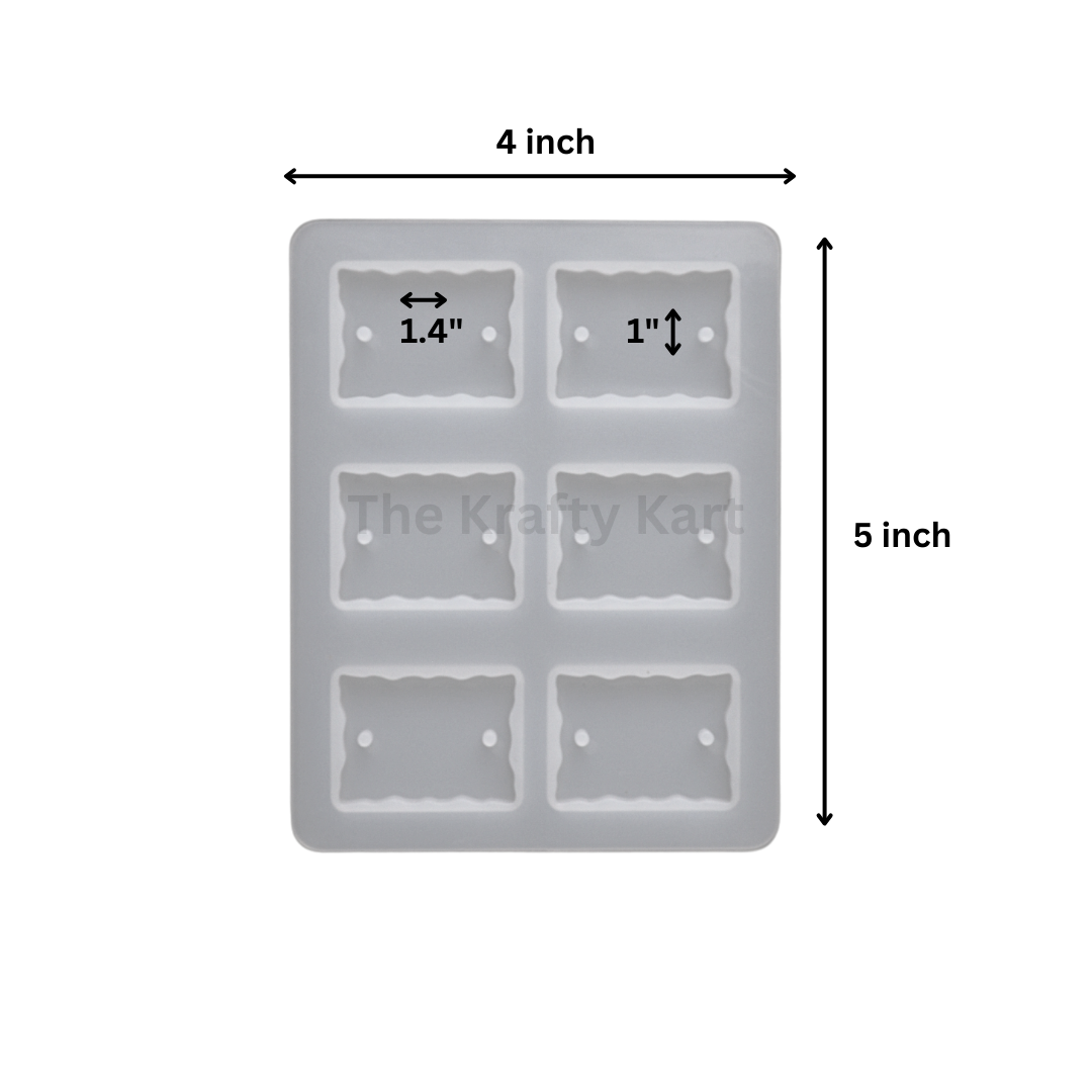 6 Cavity Rectangle Agate Rakhi Mould