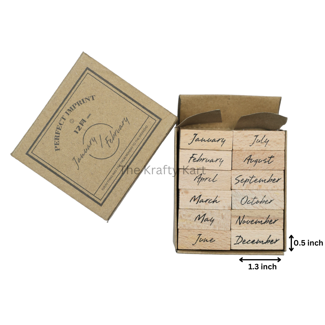 Wooden Stamp Month