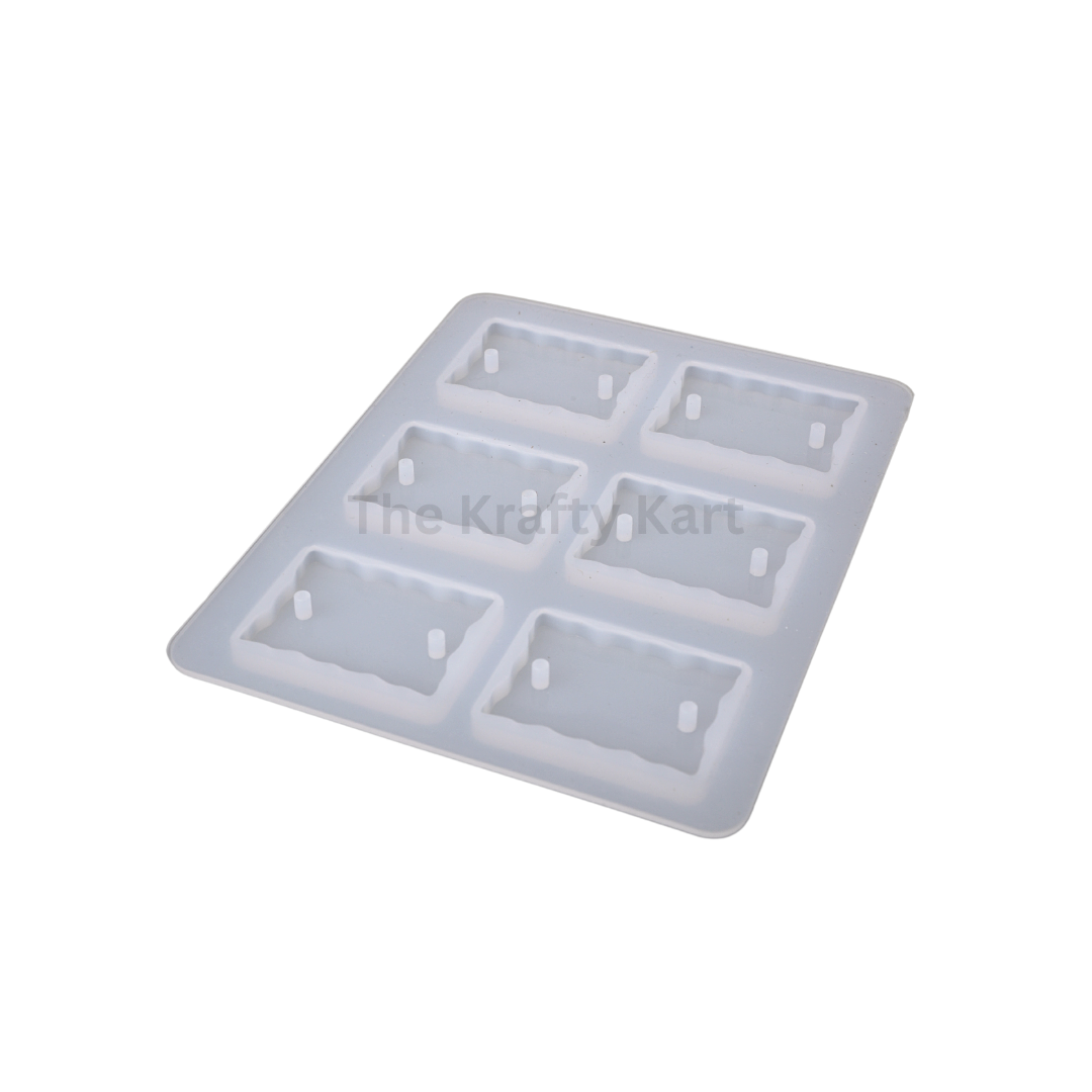 6 Cavity Rectangle Agate Rakhi Mould