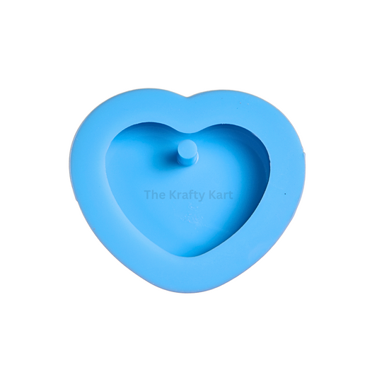 Heart Border Keychain Blue Mould