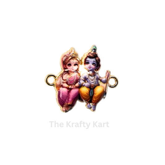 3D Rakhi Charm - Radha & Krishna (B)
