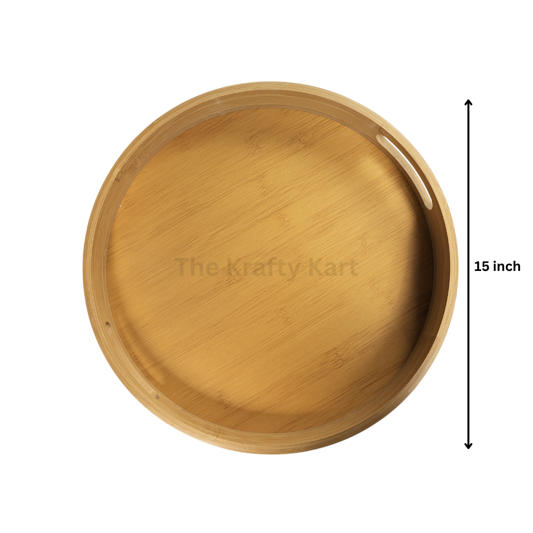 Round Wooden Tray
