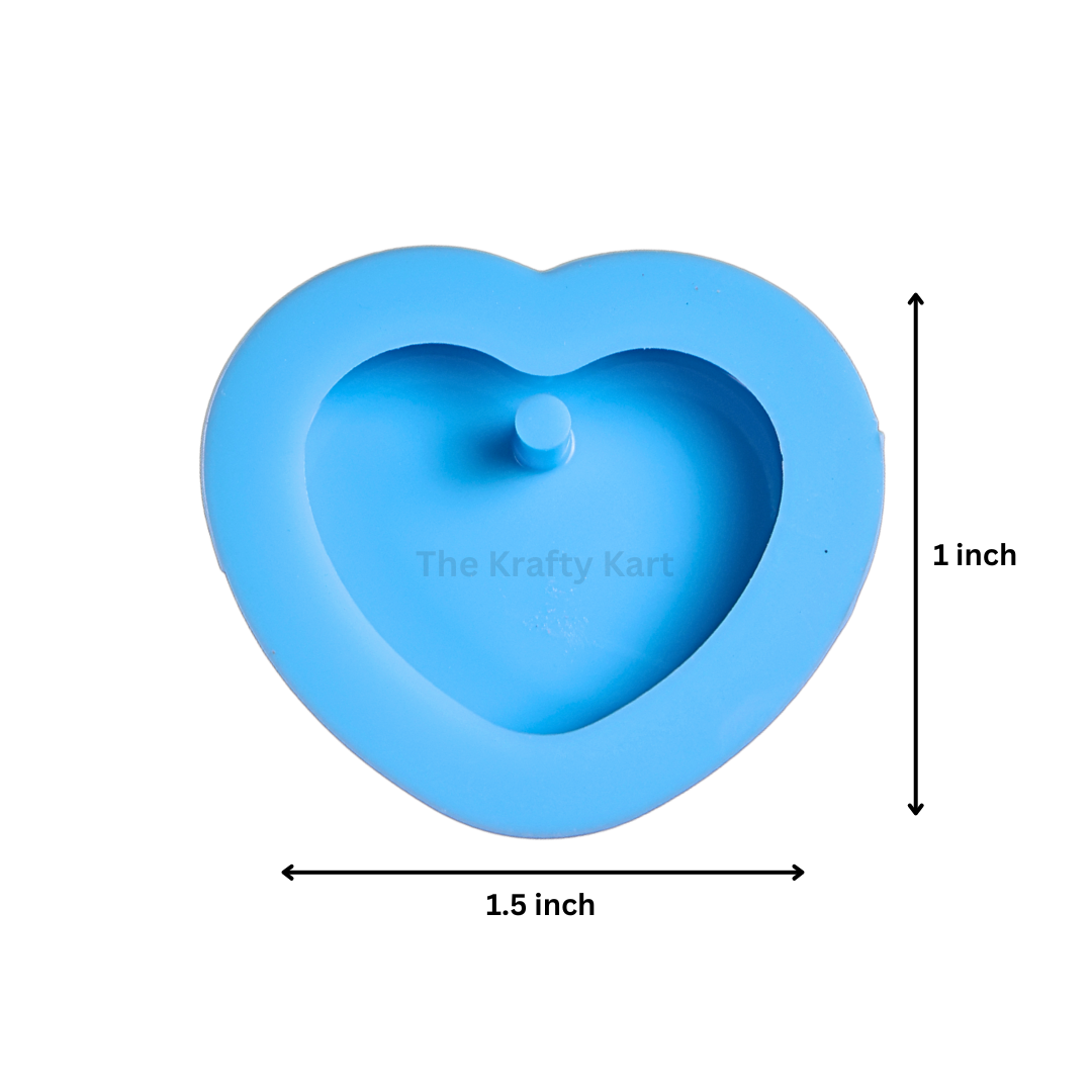 Heart Border Keychain Blue Mould