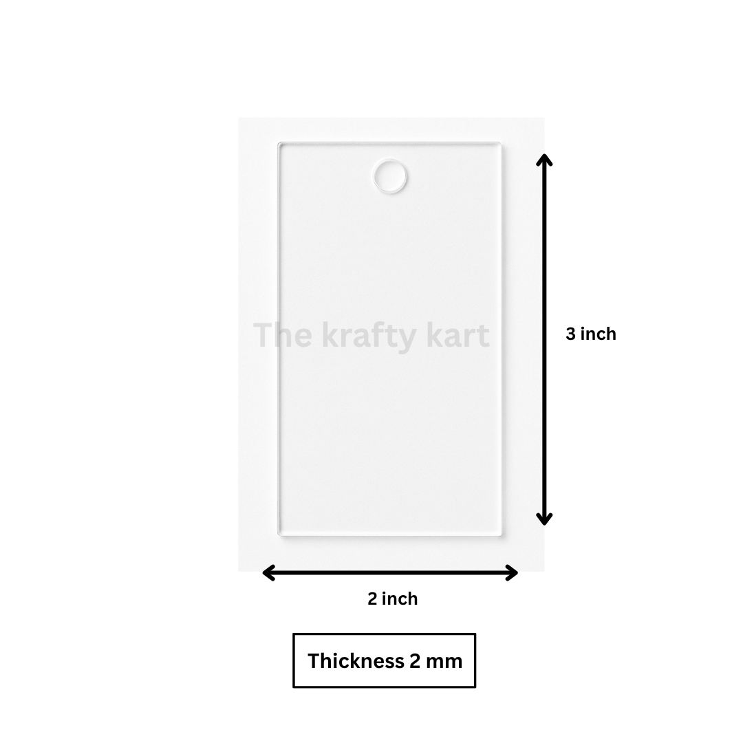 Rectangle Transparent Keychain