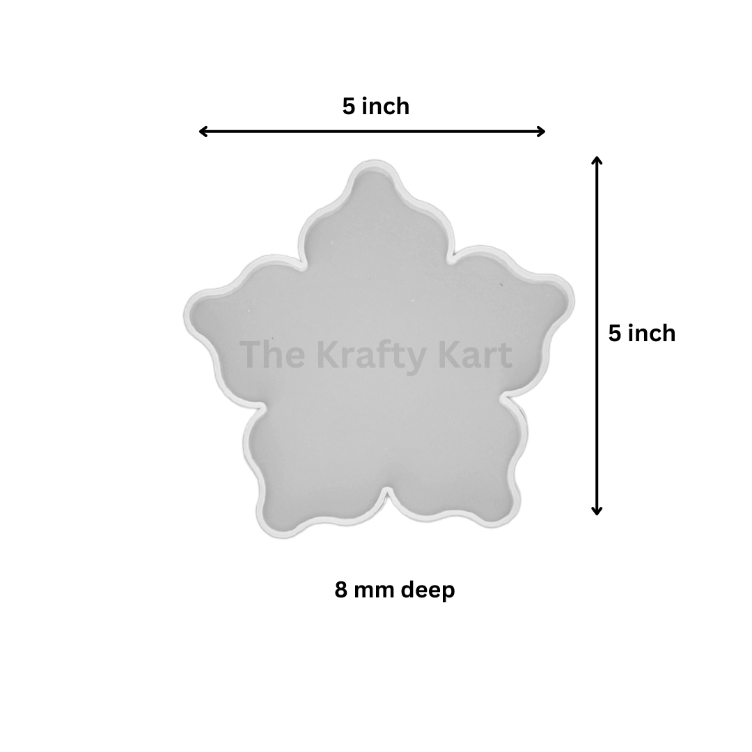 5 Kali Flower Coaster Plain Mould
