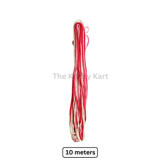 Rakhi Thread - Rani Pink & White