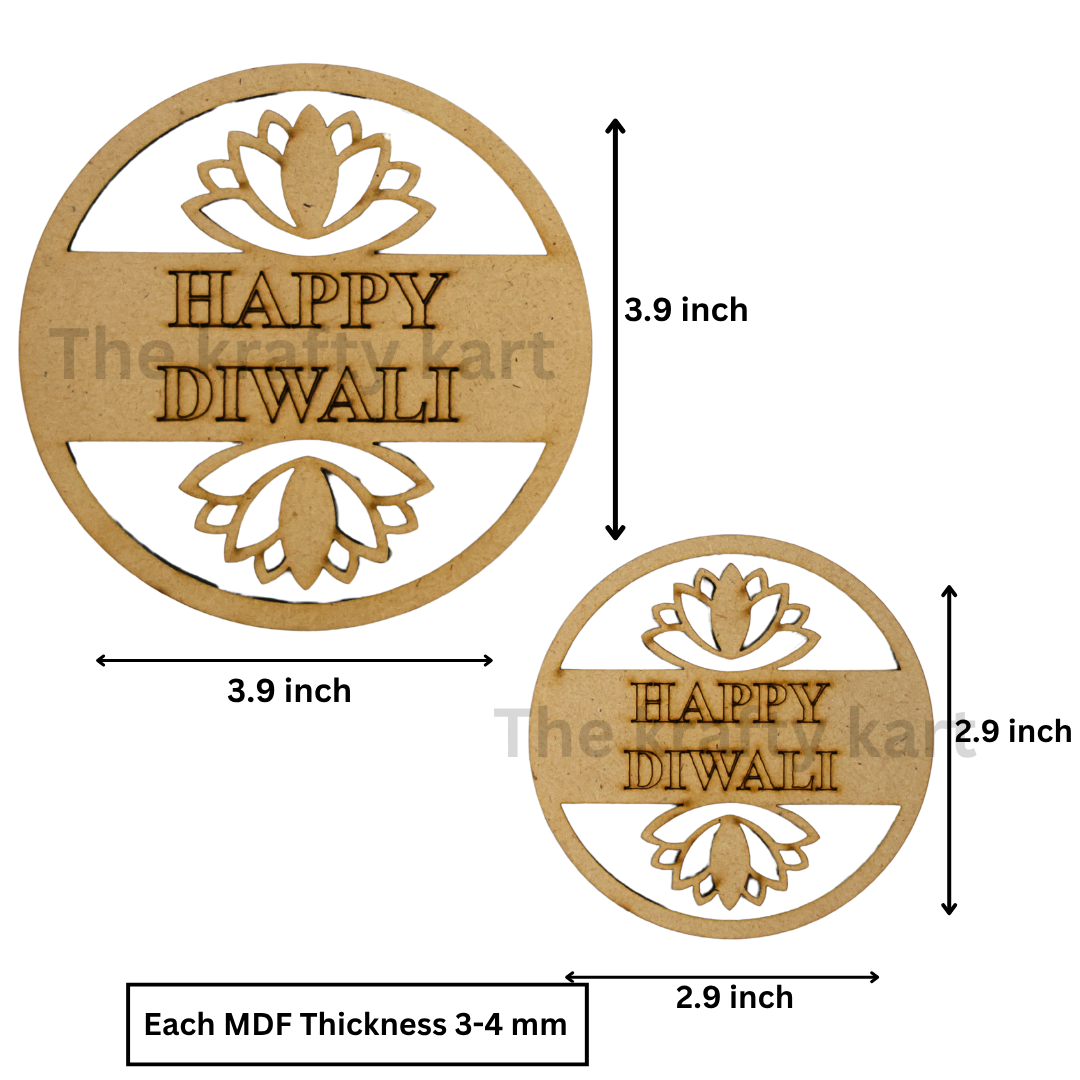 MDF Diwali Cutout -  Happy Diwali (B)