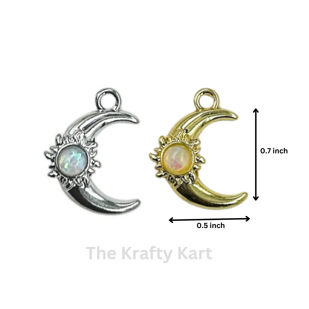 Anti-Tarnish Moon Charm Pendant (A)
