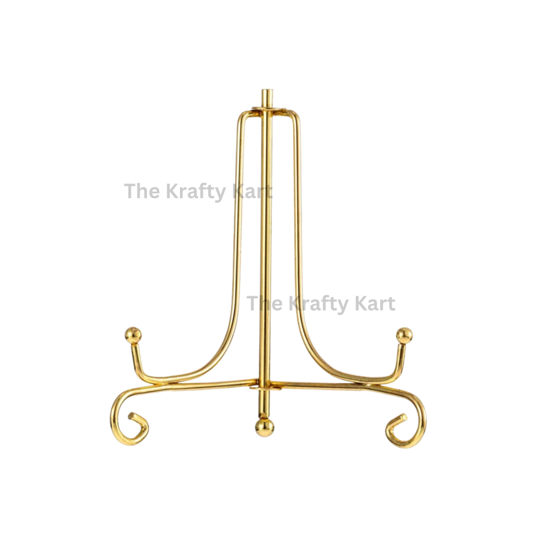 Foldable Curve Metal Stand (Golden)