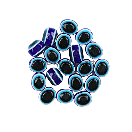 Oval Evil Eye Beads