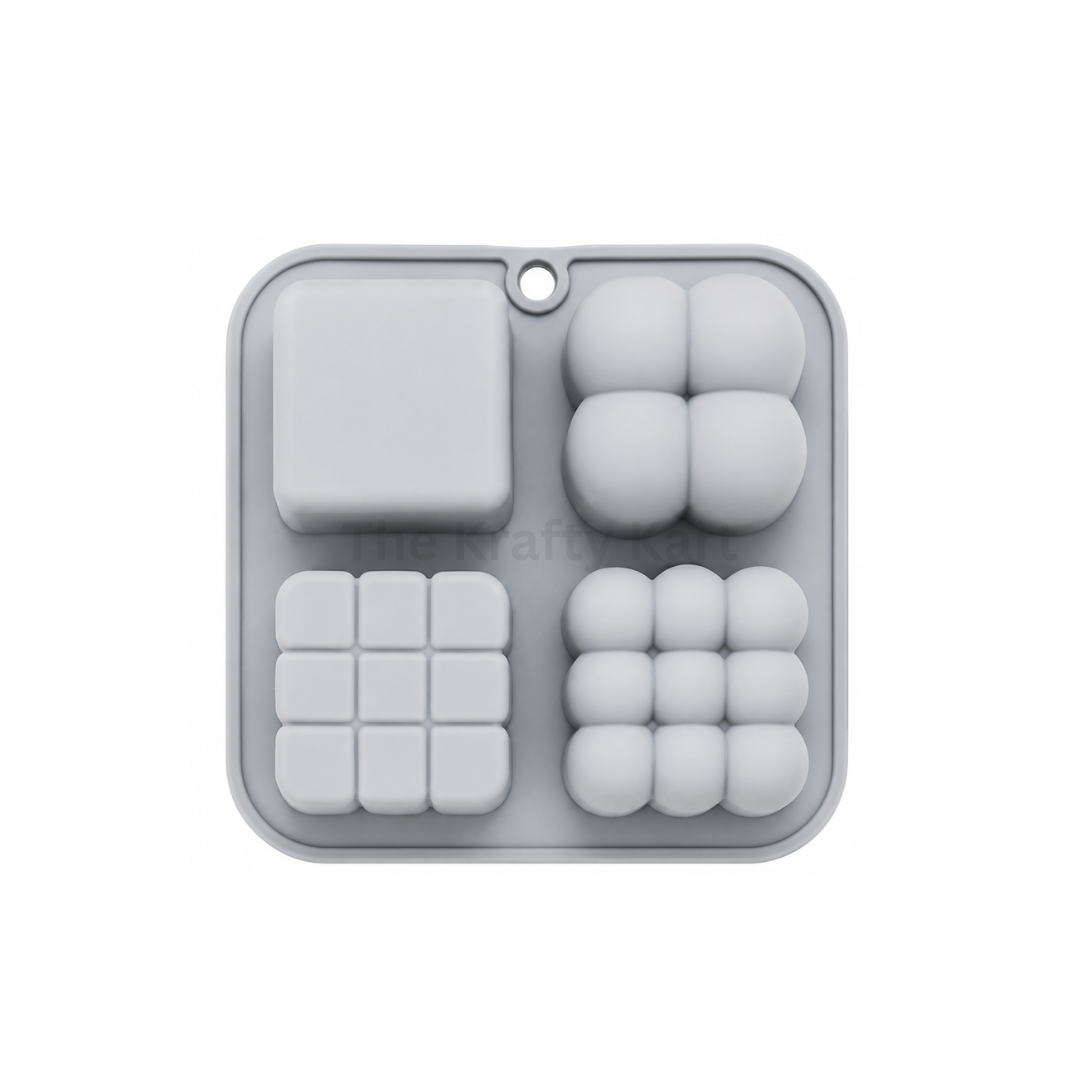 Small Rubic Cube/ Bubble Candle Mould
