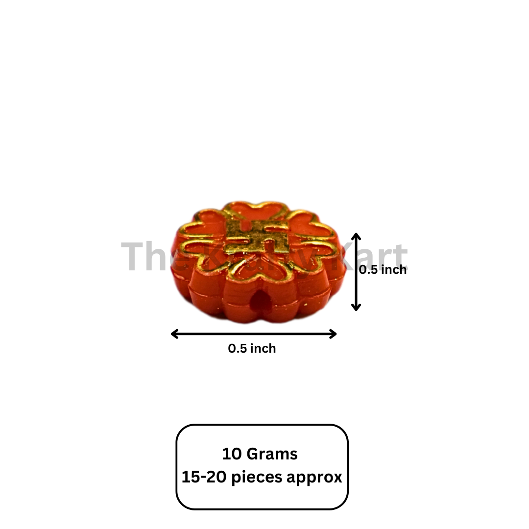 Colourful Rakhi Beads - Swastik (A)