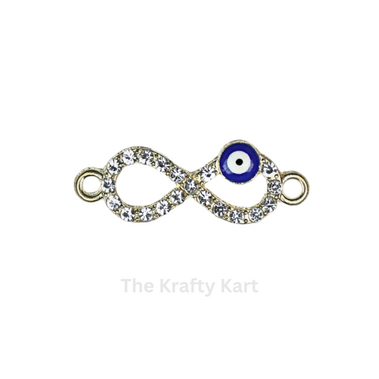 Infinity With Evil Eye Rakhi Charm